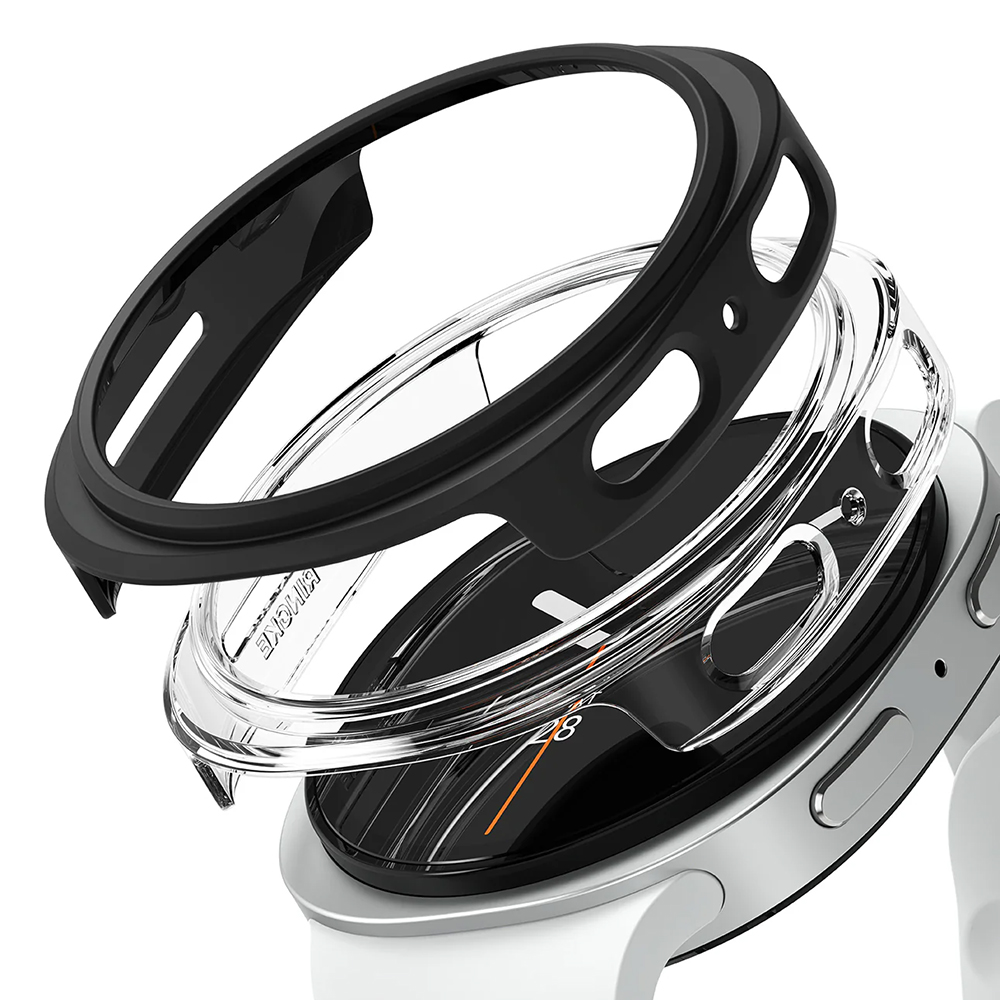 Калъф за Samsung Galaxy Watch8 44mm (комплект 2) - Ringke Slim - Прозрачен / Matte Черен