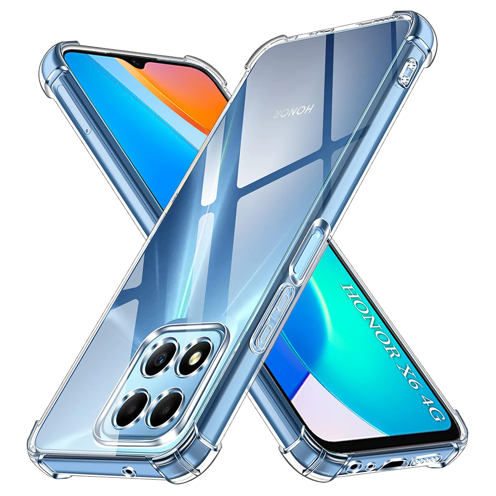 Калъф за Honor X6 / X8 5G / 70 Lite - Techsuit Удароустойчив Прозрачен силикон - Прозрачен