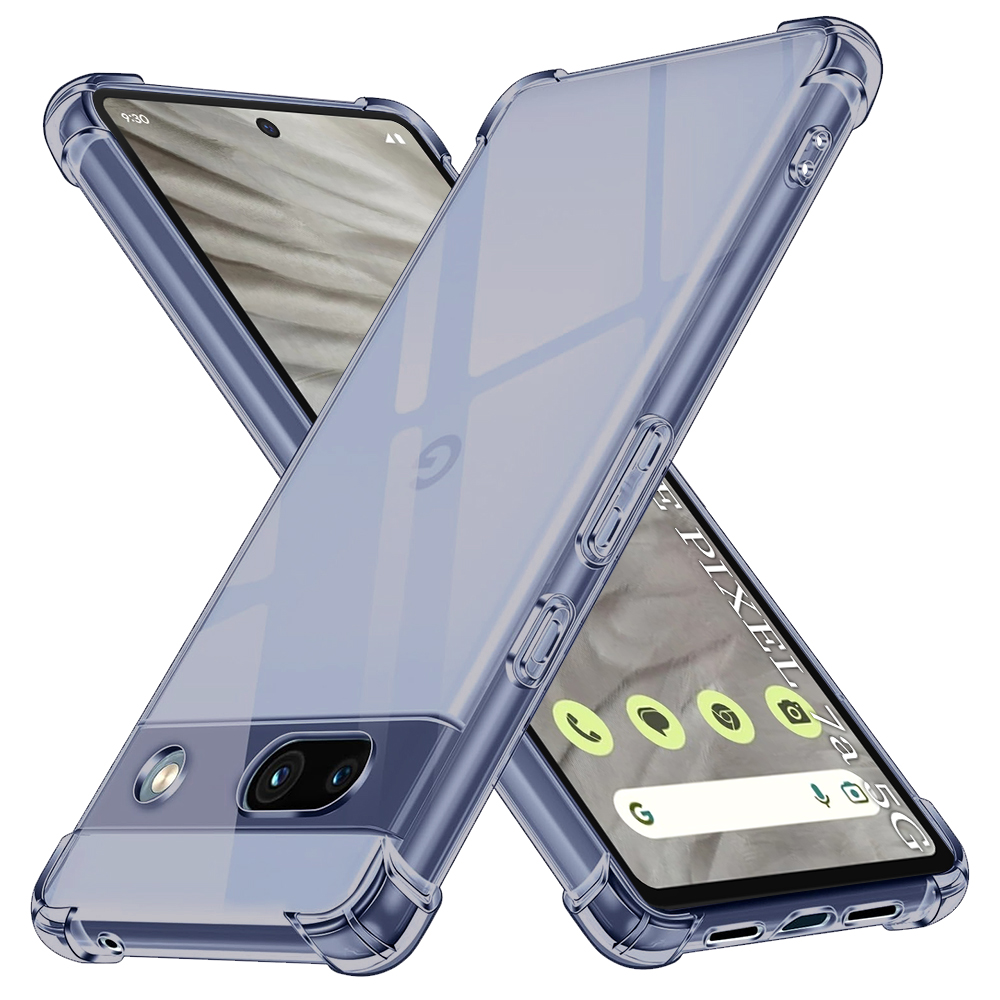 Калъф за Google Pixel 7a - Techsuit Shockproof Прозрачен Silicone - Smoke Черен