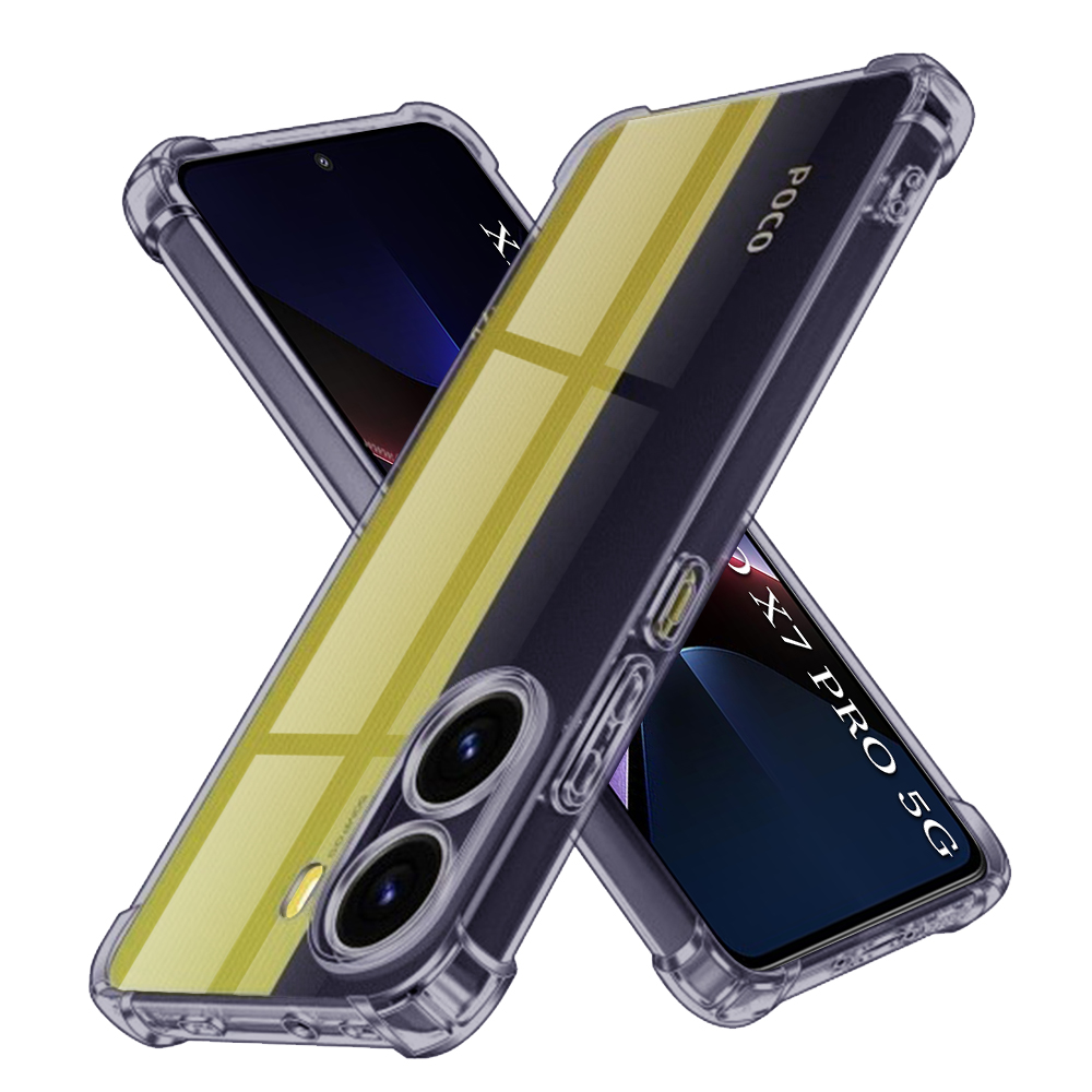 Калъф за Xiaomi Poco X7 Pro - Techsuit Shockproof Прозрачен Silicone - Smoke Черен