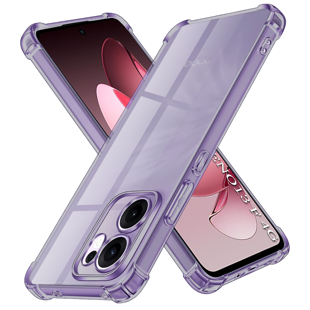 Калъф за Oppo Reno13 F 4G / Reno13 F 5G / Reno13 FS 5G - Techsuit Shockproof Прозрачен Прозрачен Silicone - Smoke Черен