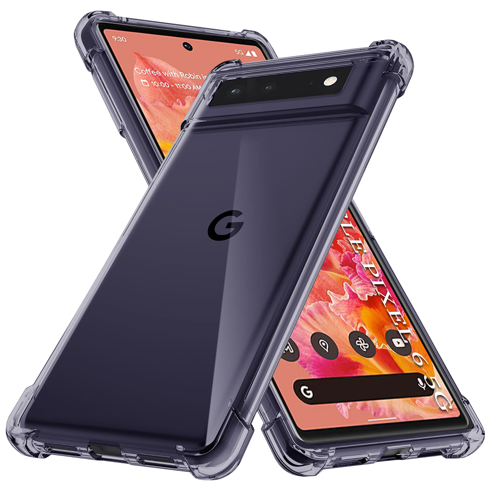 Калъф за Google Pixel 6 - Techsuit Shockproof Прозрачен Silicone - Smoke Черен