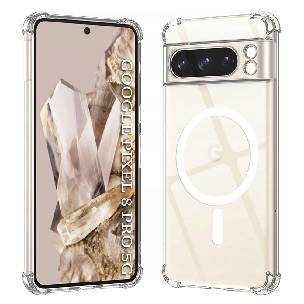Калъф за Google Pixel 8 Pro - Techsuit Shockproof Прозрачен Silicone MagSafe - Прозрачен
