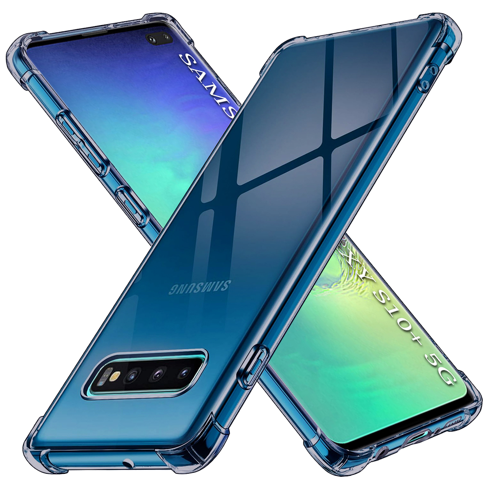 Калъф за Samsung Galaxy S10 Plus - Techsuit Shockproof Прозрачен Silicone - Smoke Черен