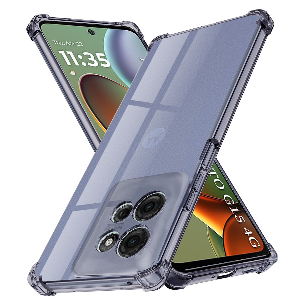 Калъф за Motorola Moto Moto G15 / G15 Power / G17 / G17 Power - Techsuit Shockproof Прозрачен Shockproof Прозрачен Silicone - Smoke Черен