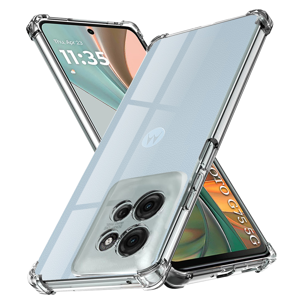 Калъф за Motorola Moto G75 - Techsuit Shockproof Прозрачен Silicone - Прозрачен