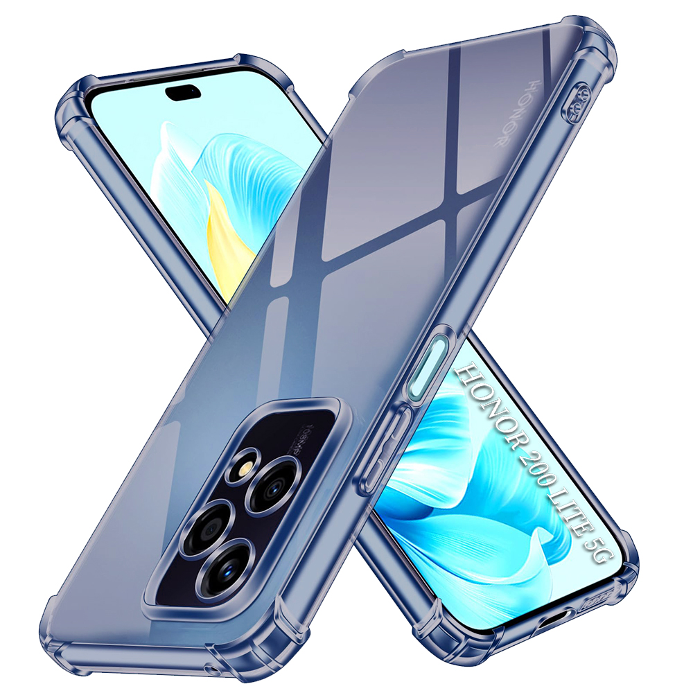 Калъф за Honor 200 Lite - Techsuit Shockproof Прозрачен Silicone - Smoke Черен