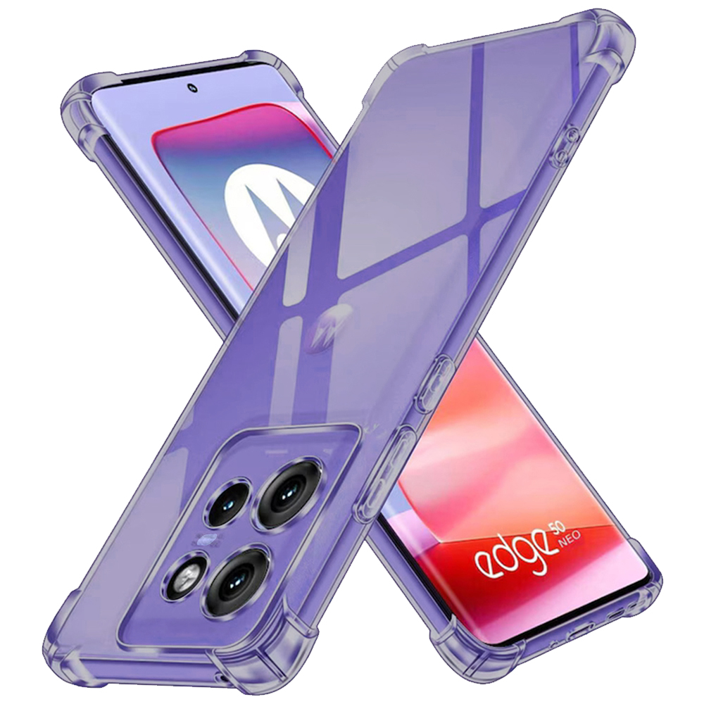 Калъф за Motorola Edge 50 Neo / Edge 60 Neo / Motorola ThinkPhone 25 - Techsuit Shockproof Прозрачен Прозрачен Silicone - Smoke Черен