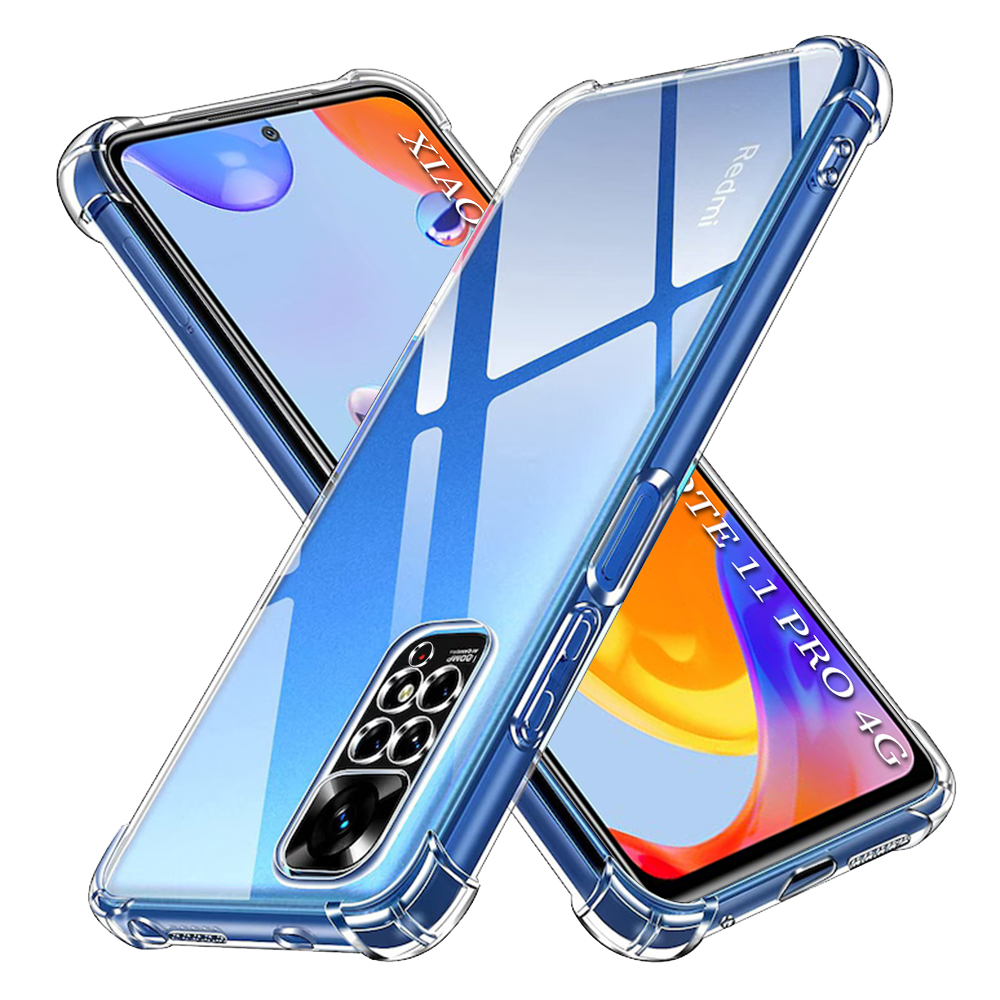 Калъф за Xiaomi Redmi Note 11 Pro 4G / Note 11 Pro 5G / Note 12 Pro 4G - Techsuit Удароустойчив Прозрачен силикон - Прозрачен