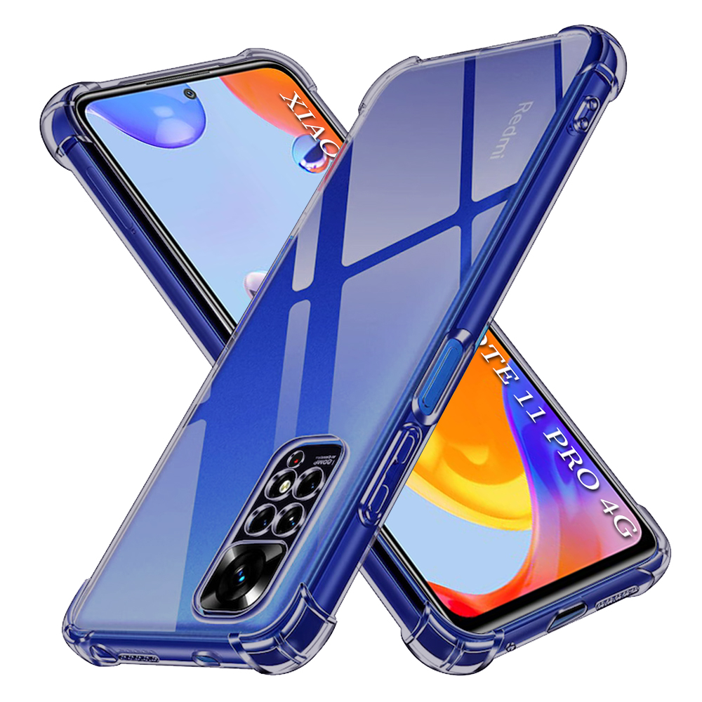 Калъф за Xiaomi Redmi Note 11 Pro 4G / Note 11 Pro 5G / Note 12 Pro 4G - Techsuit Shockproof Прозрачен Silicone - Smoke Черен