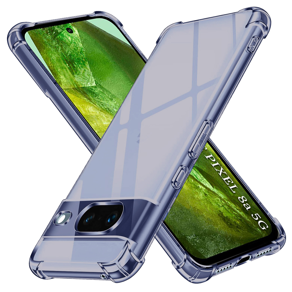 Калъф за Google Pixel 8a - Techsuit Shockproof Прозрачен Silicone - Smoke Черен