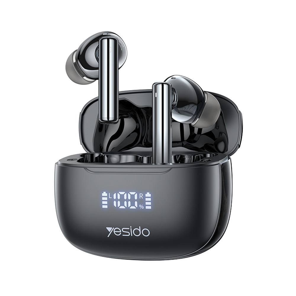Bluetooth слушалка, безжична, сензорно управление, поставяне в ушите, 300mAh - Yesido (TWS23) - черна
