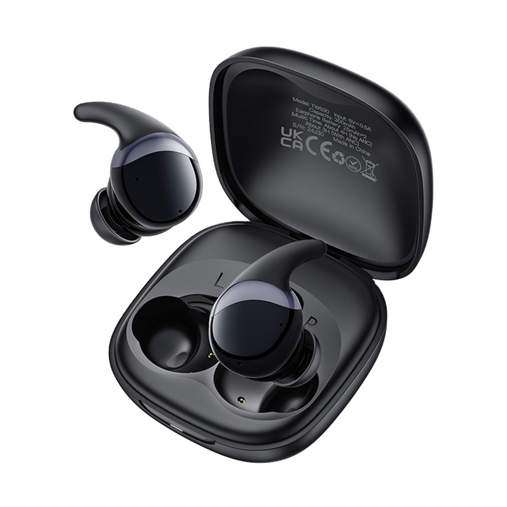Bluetooth слушалка V5.3, безжична, за поставяне в ухото, 300mAh, шумопотискане - Yesido (TWS30) - черна