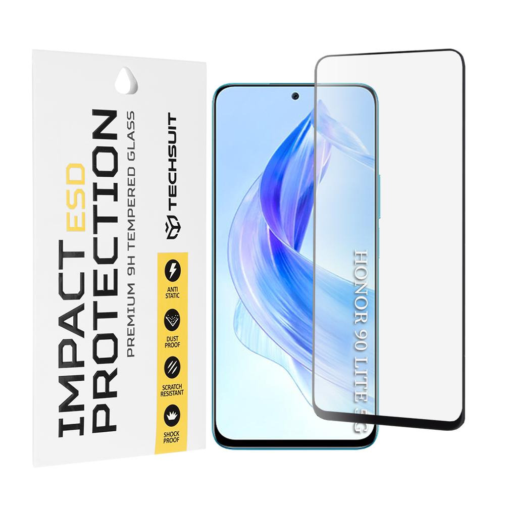 Капак за Honor 90 Lite - Techsuit ESD Glass - Черен