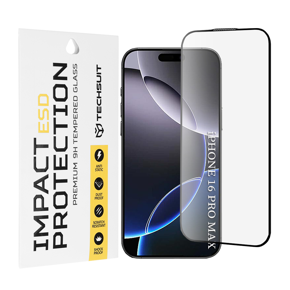Калъф за iPhone 16 Pro Max - Techsuit ESD Glass - Черен