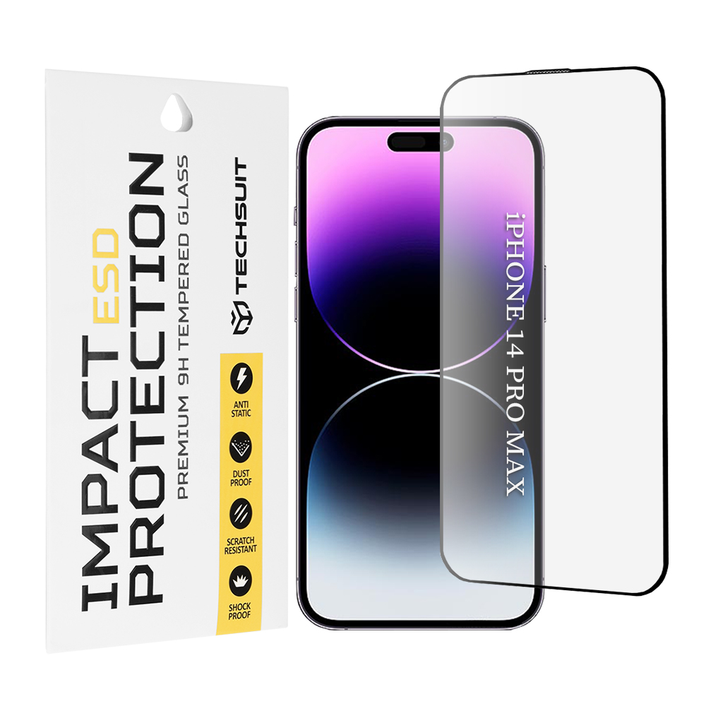Калъф за iPhone 14 Pro Max - Techsuit ESD Glass - Черен