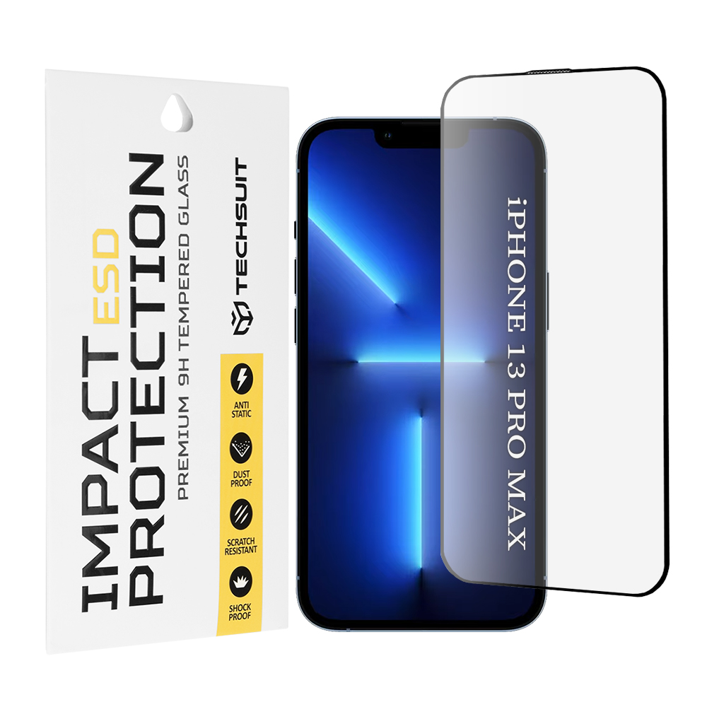 Калъф за iPhone 13 Pro Max - Techsuit ESD Glass - Черен