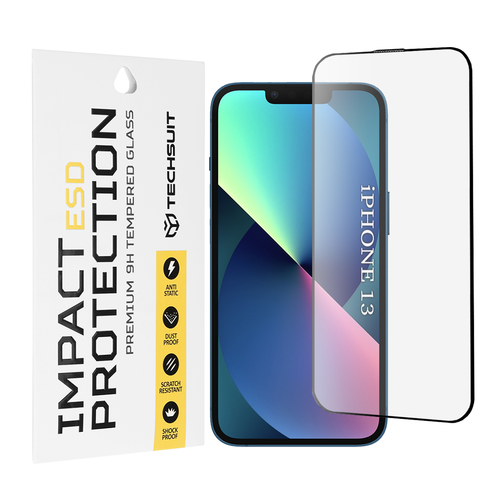 Калъф за iPhone 13 / iPhone 13 Pro / iPhone 14 - Techsuit ESD Glass - Черен