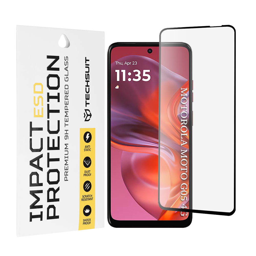 Капак за Motorola Moto G05 / E15 - Techsuit ESD Glass - Черен