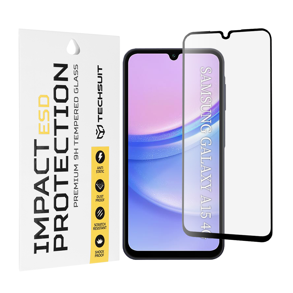Калъф за Samsung Galaxy A15 4G / A15 5G / M15 - Techsuit ESD Glass - Черен