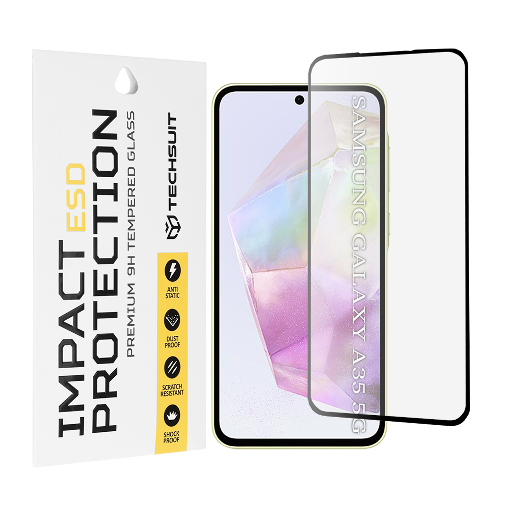 Капак за Samsung Galaxy A35 5G / A55 5G / M35 - Techsuit ESD Glass - Черен