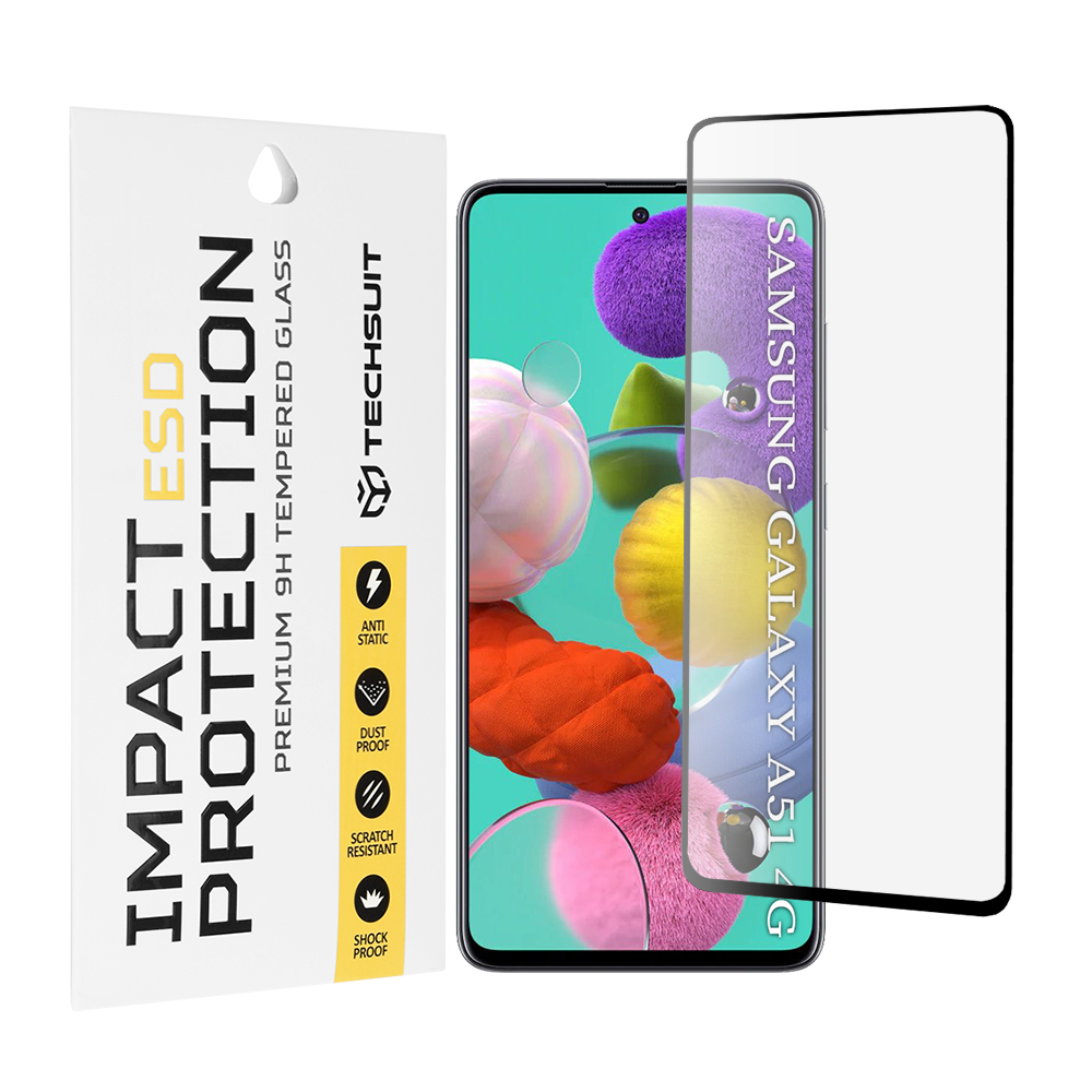 Капак за Samsung Galaxy A51 4G / A51 5G - Techsuit ESD Glass - Черен