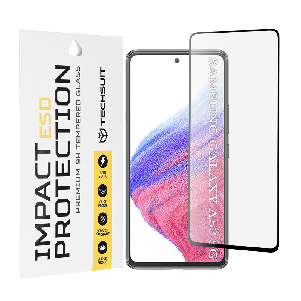 Капак за Samsung Galaxy A53 5G - Techsuit ESD Glass - Черен