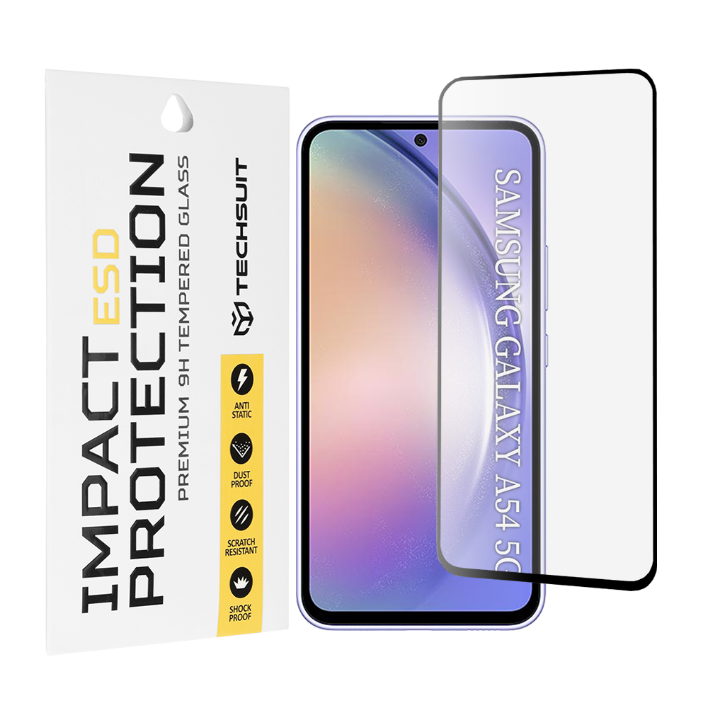 Капак за Samsung Galaxy A54 - Techsuit ESD Glass - Черен