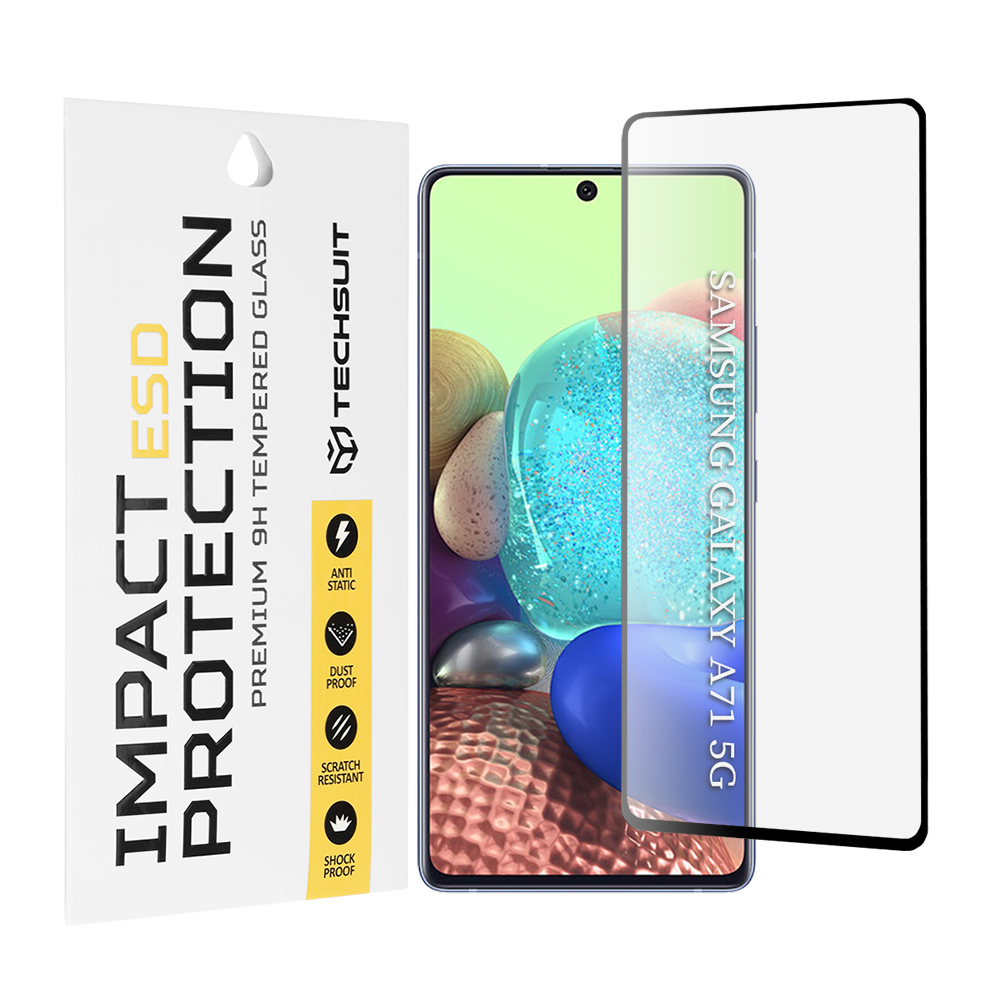 Калъф за Samsung Galaxy A71 4G / A71 5G / Note 10 Lite / M51 - Techsuit ESD Glass - Черен