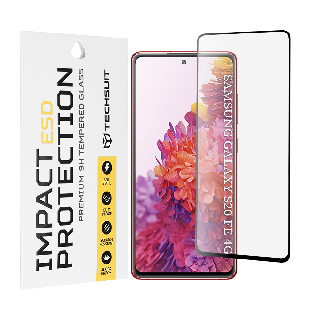 Капак за Samsung Galaxy S20 FE / S20 FE 5G - Techsuit ESD Glass - Черен