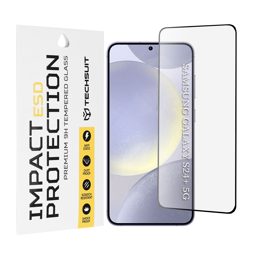 Капак за Samsung Galaxy S24 Plus - Techsuit ESD Glass - Черен