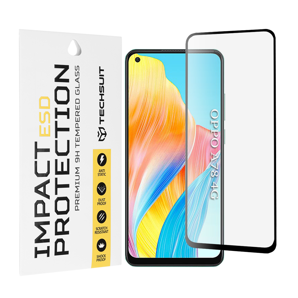 Капак за Oppo A78 4G - Techsuit ESD Glass - Черен