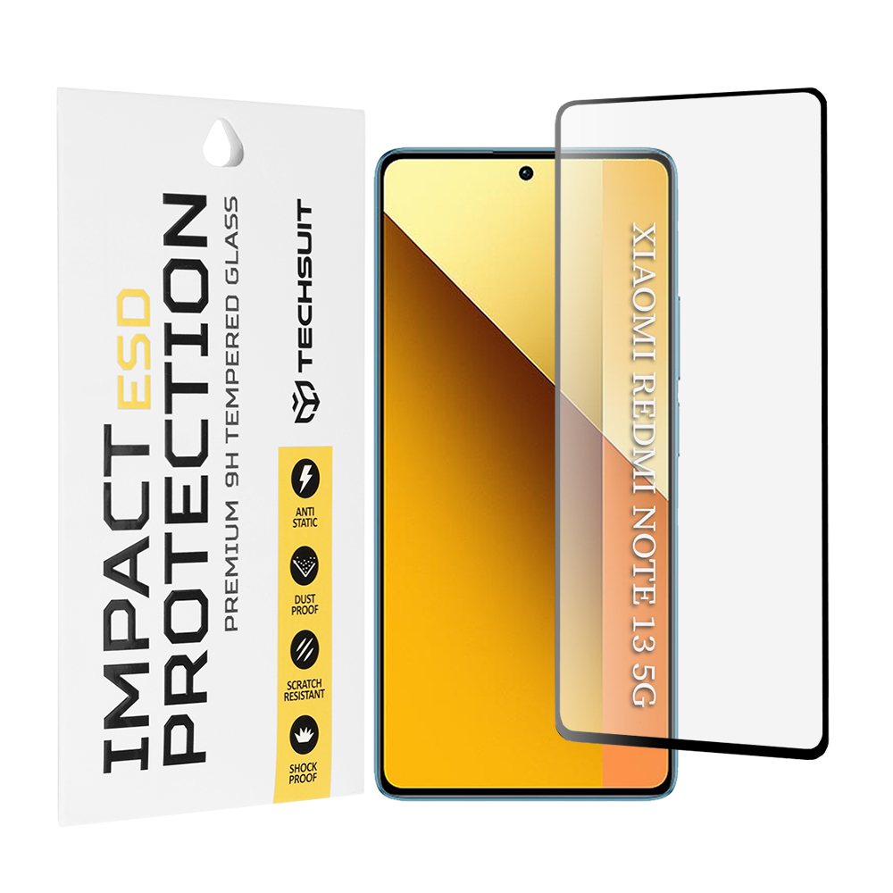 Капак за Xiaomi Redmi Note 13 5G - Techsuit ESD Glass - Черен