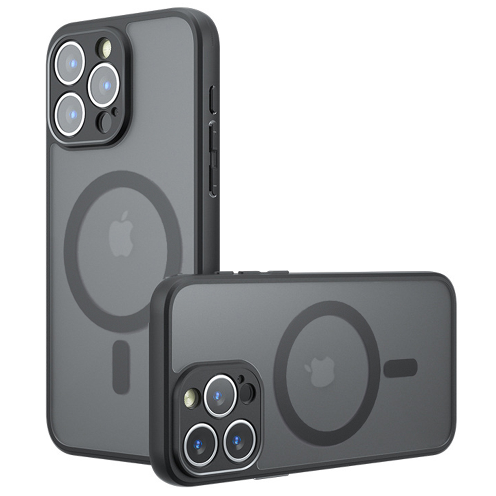 Калъф за iPhone 15 Pro - Techsuit PureFrost MagSafe - Frosted Черен