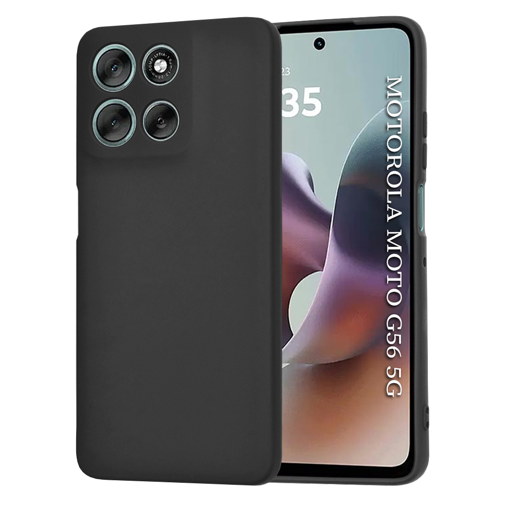 Калъф за Motorola Moto G56 - Techsuit SoftFlex - Черен