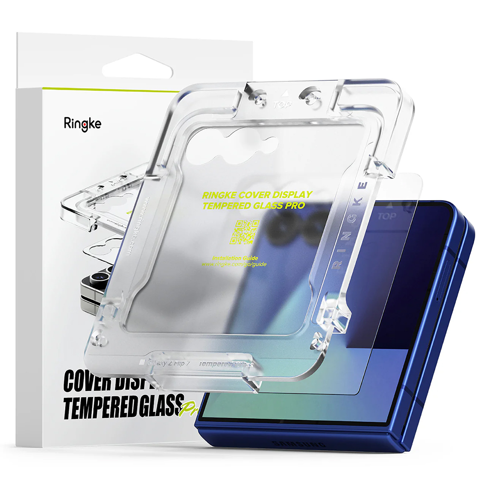 Капак за Samsung Galaxy Z Flip7 (комплект от 2) - Ringke Cover Display Cover Easy Slide Tempered Glass Pro - Прозрачен