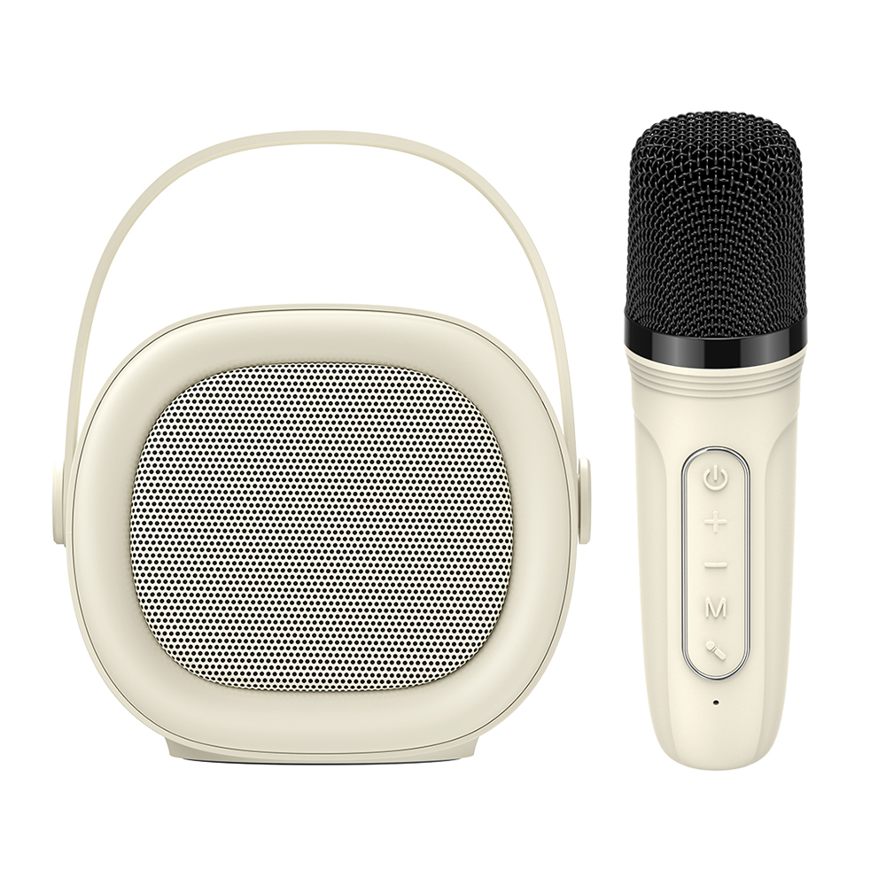 Преносим караоке караоке високоговорител с микрофон, Bluetooth 5.3, Type-C, TF, AUX, 1200mAh - Havit (SK819BT) - Бежов