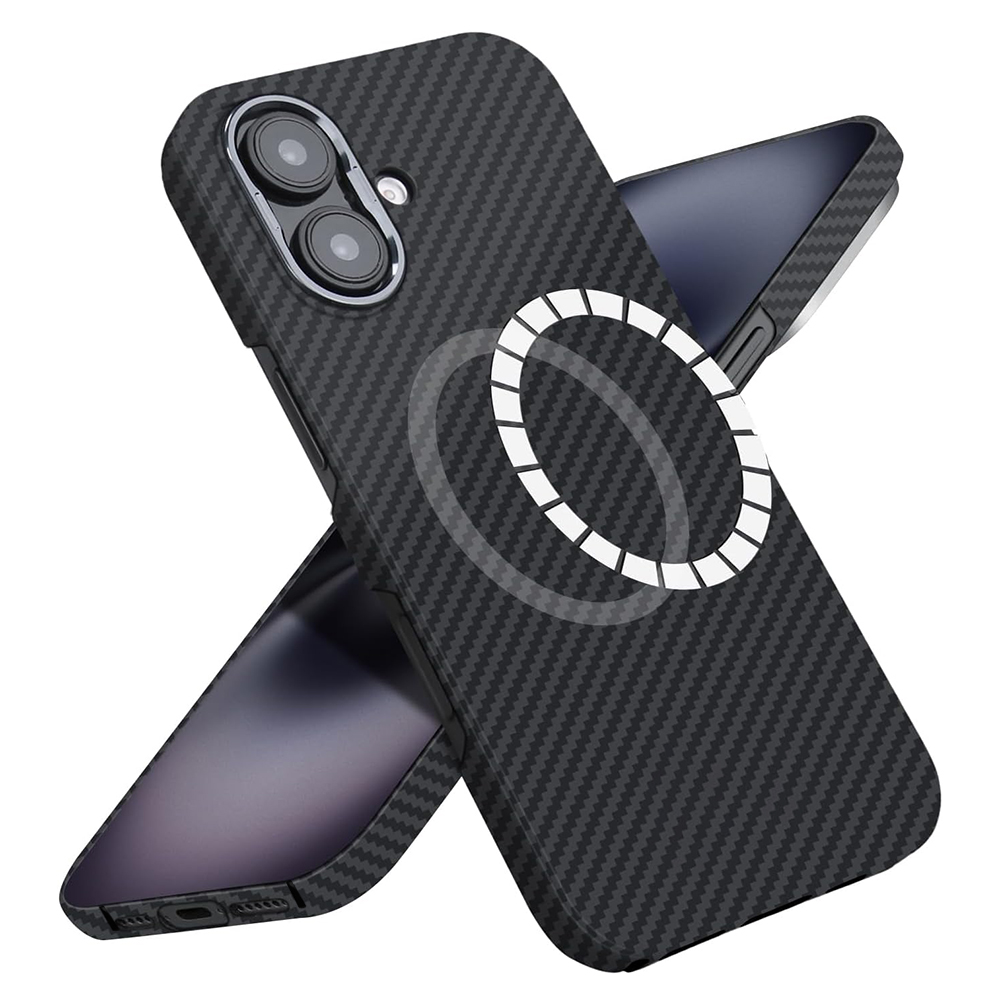 Калъф за iPhone 16 - Techsuit Aramid Fiber MagSafe - Черен