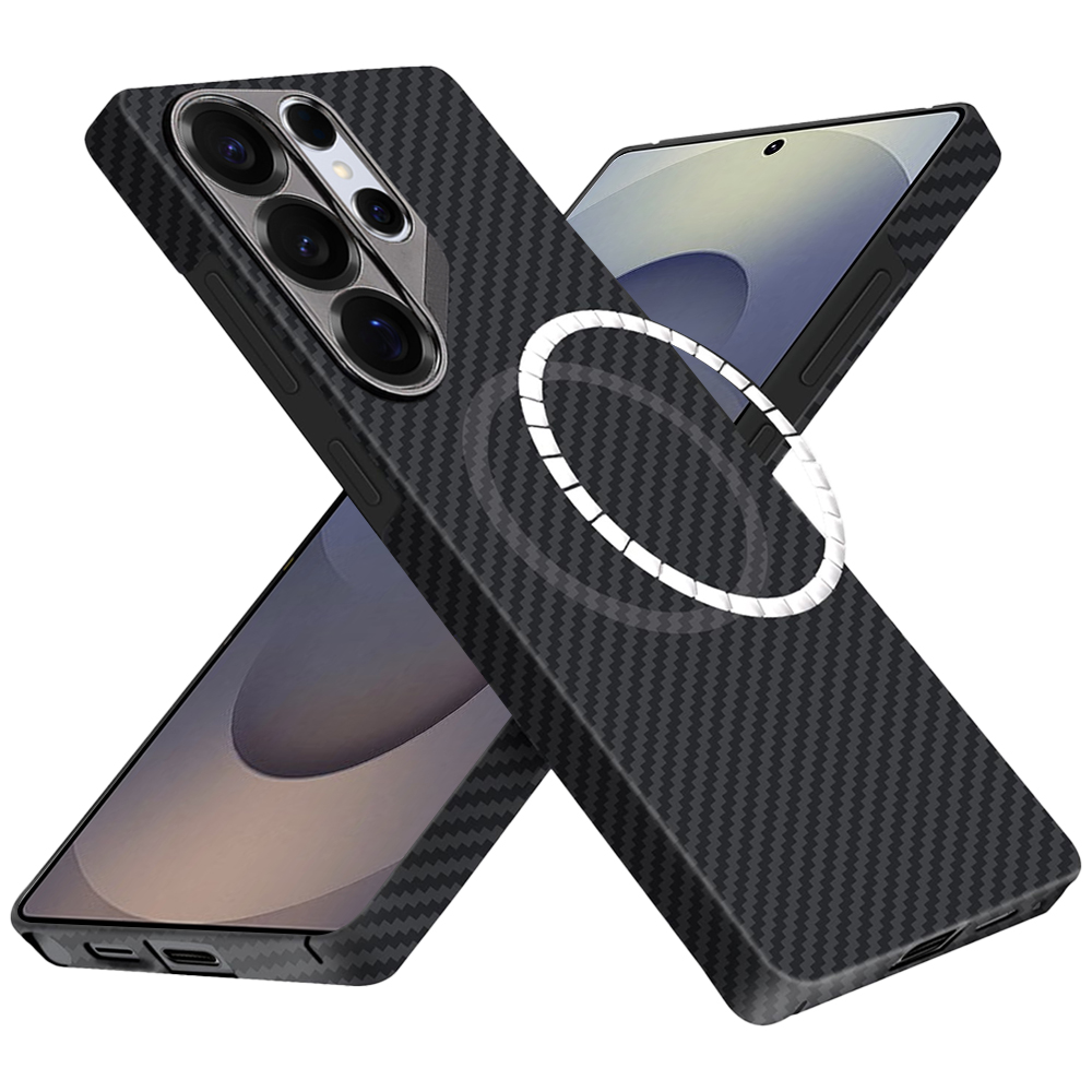 Калъф за Samsung Galaxy S25 Ultra - Techsuit Aramid Fiber MagSafe - Черен