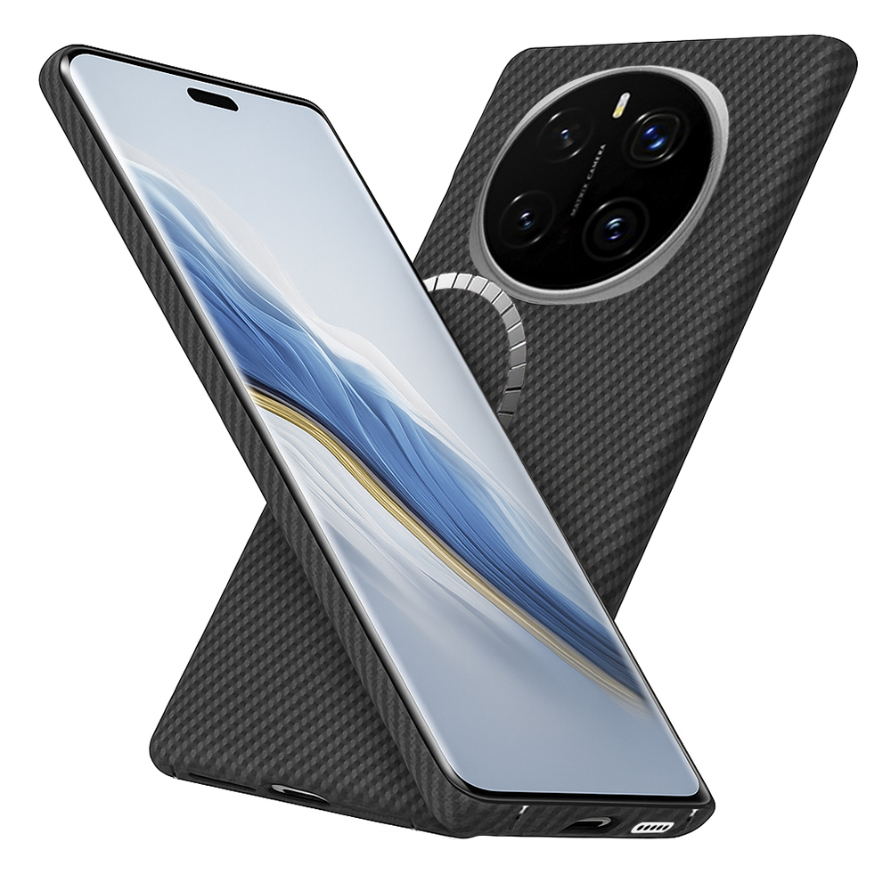 Калъф за Honor Magic7 Pro - Techsuit Aramid Fiber MagSafe MagSafe - Черен