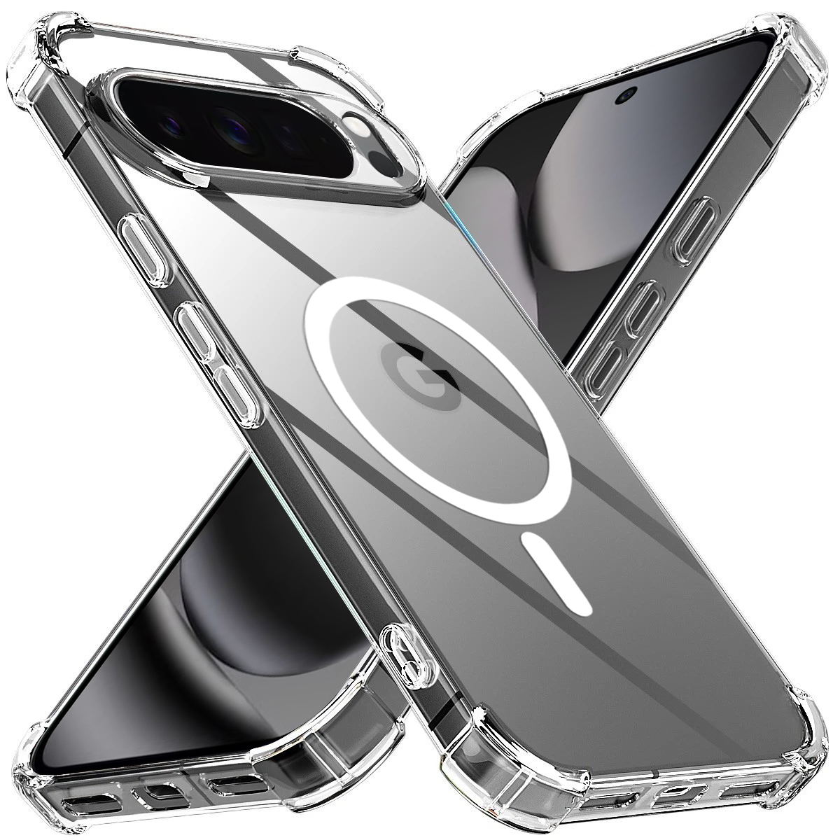 Калъф за Google Pixel 10 Pro XL - Techsuit Shockproof Прозрачен Silicone MagSafe - Прозрачен