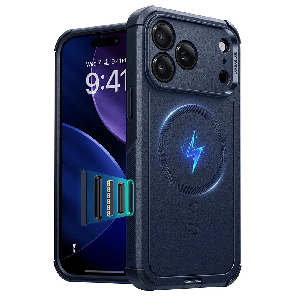 Калъф за iPhone 17 Pro - ESR Cyber Halolock - Син