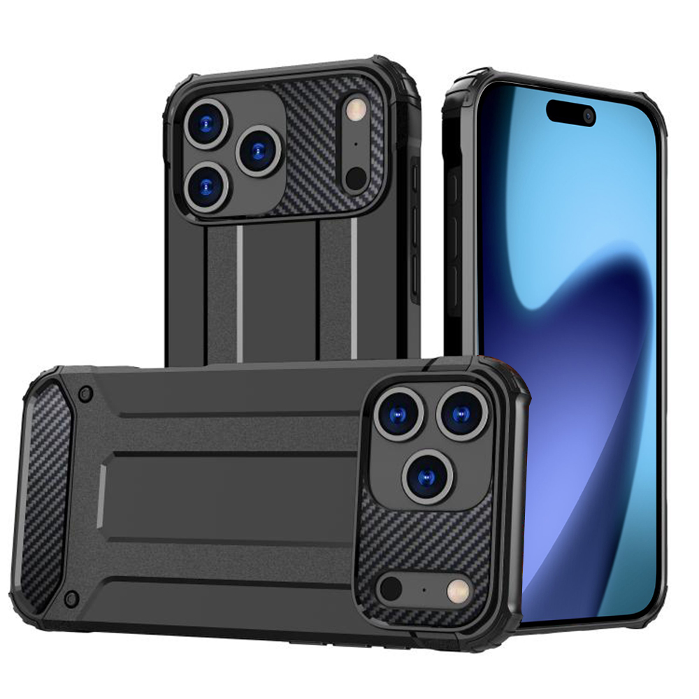 Калъф за iPhone 17 Pro - Techsuit Hybrid Armor - Черен