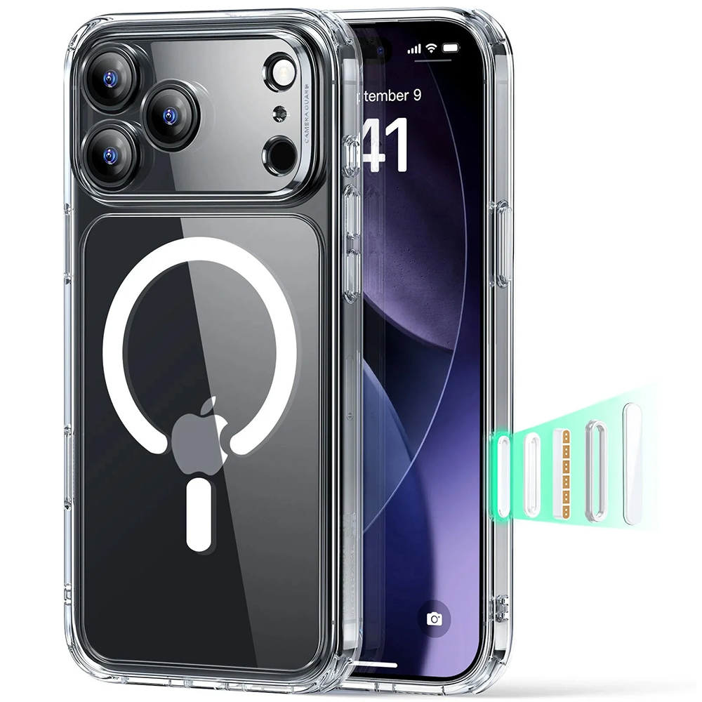 Калъф за iPhone 17 Pro Max - ESR Classic Classic Hybrid HaloLock - Прозрачен