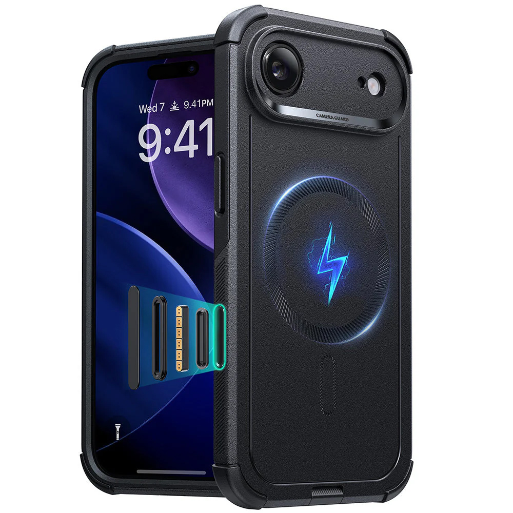 Калъф за iPhone 17 Air - ESR Cyber Halolock - Черен