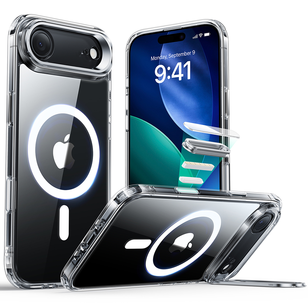 Калъф за iPhone 17 Air - ESR Classic Hybrid Classic HaloLock HaloLock Kickstand - Прозрачен