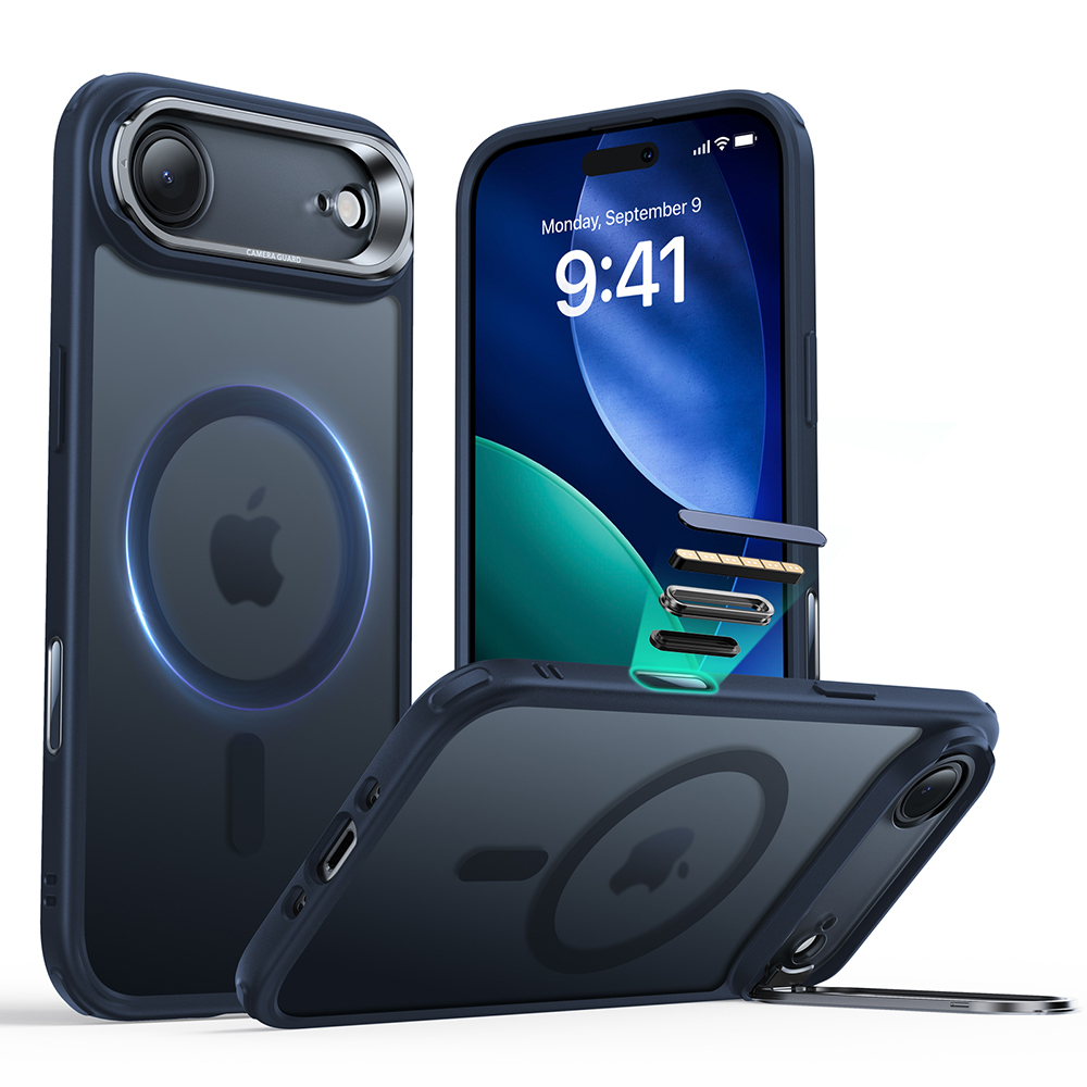 Калъф за iPhone 17 Air - ESR Classic Hybrid Classic HaloLock HaloLock Kickstand - Frosted Син