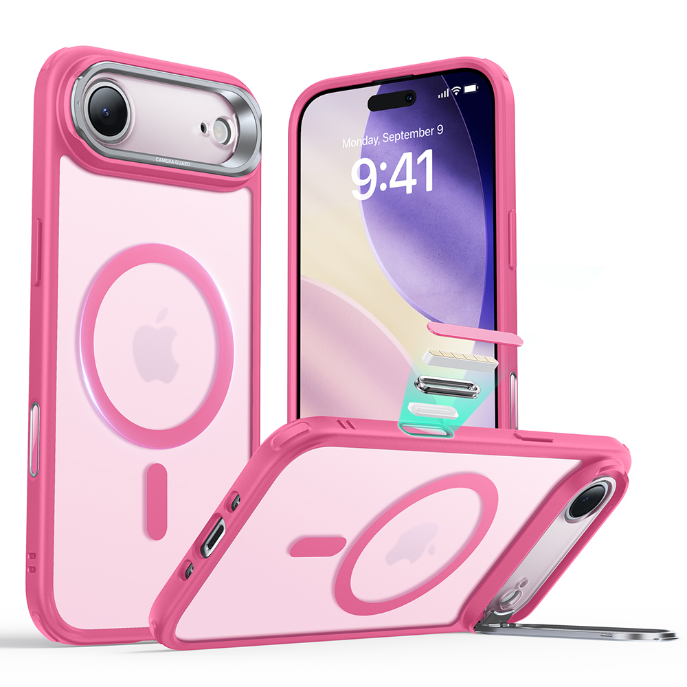 Калъф за iPhone 17 Air - ESR Classic Hybrid Classic HaloLock HaloLock Kickstand - Frosted Розов
