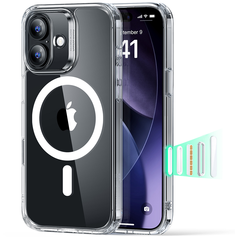 Калъф за iPhone 17 - ESR Classic Classic Hybrid HaloLock - Прозрачен