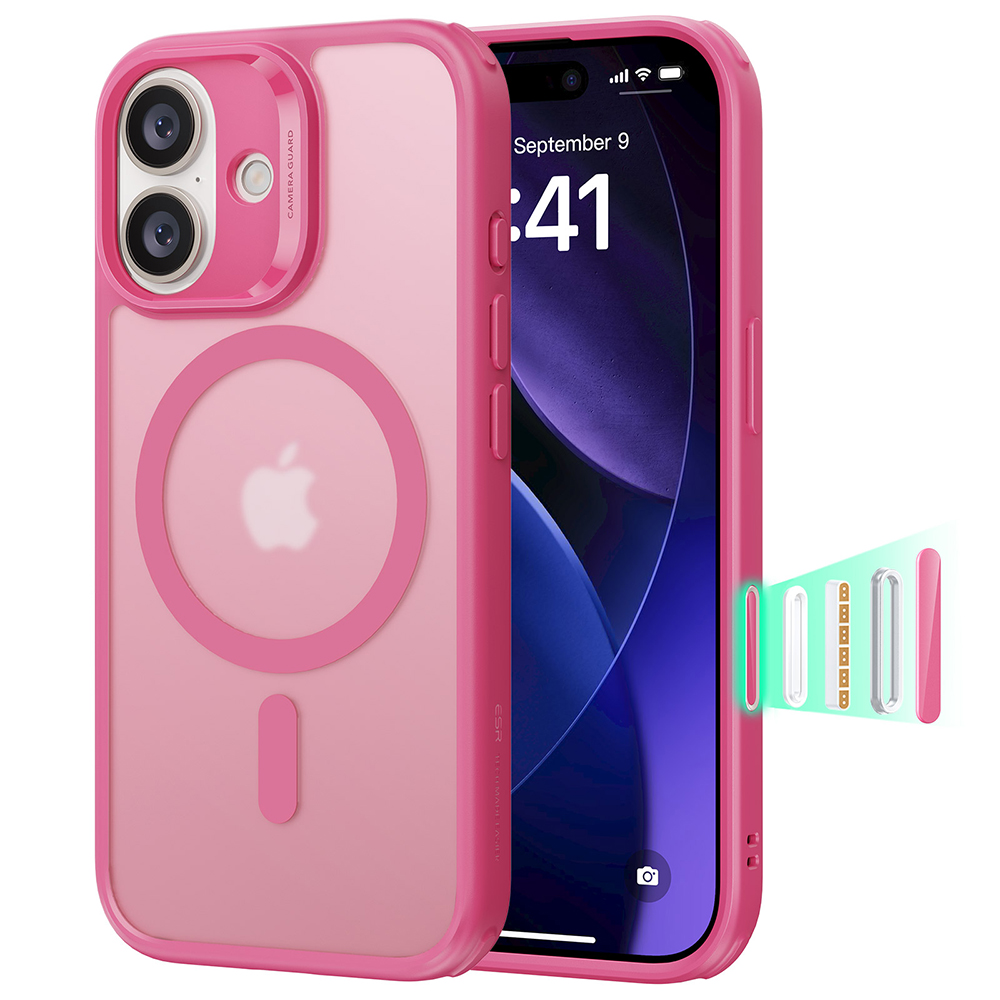 Калъф за iPhone 17 - ESR Classic Hybrid HaloLock - Frosted Розов